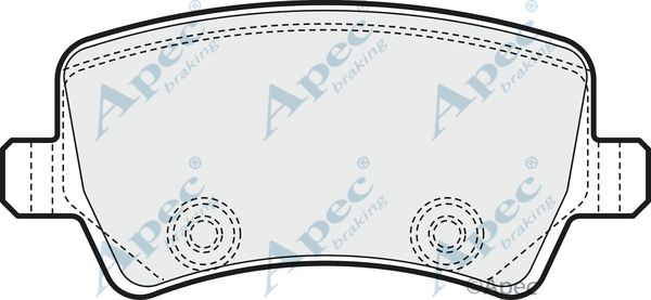 APEC BRAKING Комплект тормозных колодок, дисковый тормоз PAD1566